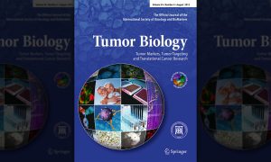 The cover of Tumor Biology’s 34th volume, released in August of 2013.
