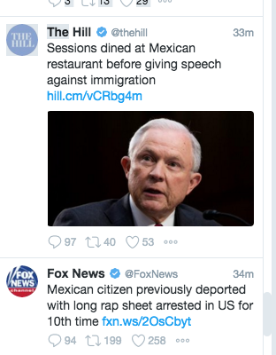 Two immigration tweets